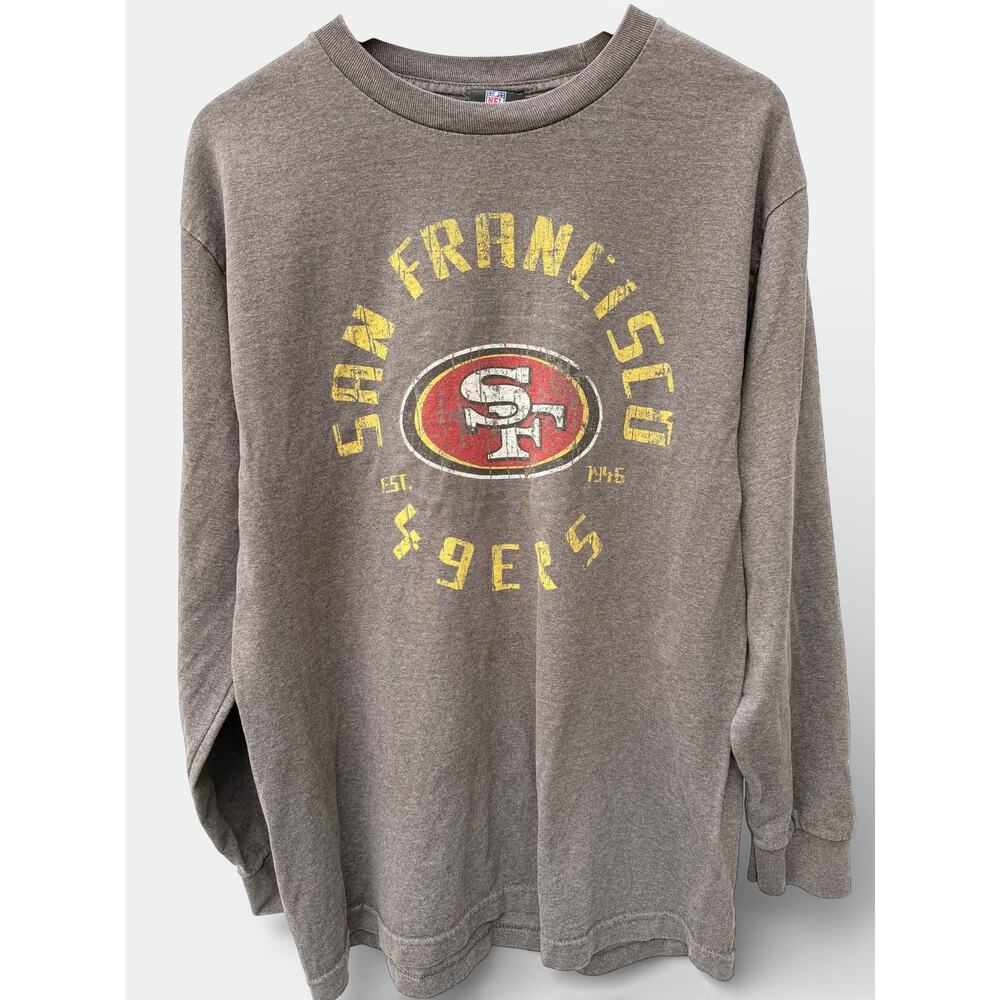 NFL Gray T-Shirts San Francisco 49ers Team Apparel Long Sleeve Shirt XL